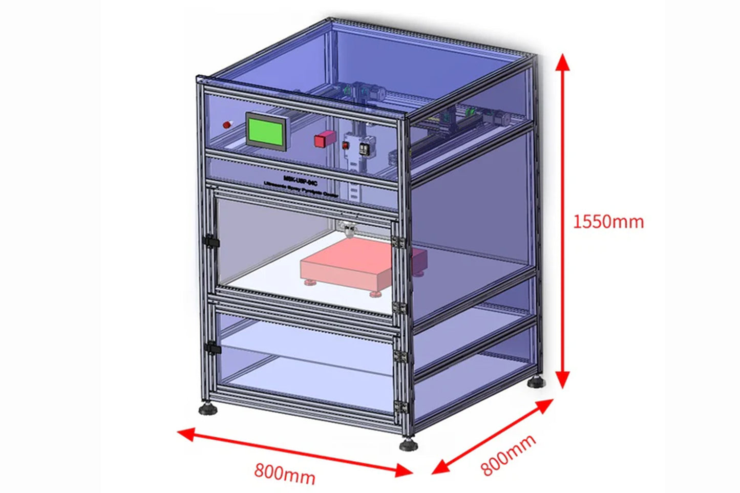 Floor-Stand Ultrasonic Spray Pyrolysis Coater with a 16"x16" 500°C Heating Plate - MSK-USP-12
