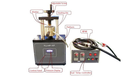 10T Electric Mechanic Press with WC Heating Dies (550ºC Max) - YLJ-HP-10T