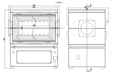 1500C Two Zone Split Tube Furnace with Flange & Alumina Tube (80 mm) - OTF-1500X-II