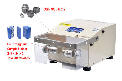 High Energy Impact Mill w/ Dual 50 ml Jars & 48 Tubes Adaptors -MSK-SFM-192LN