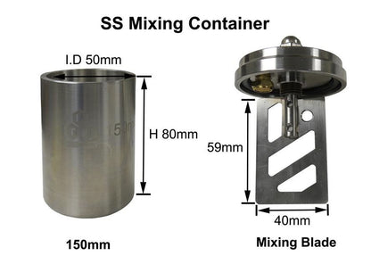 150ml Stainless Steel Mixing Container for Desk-Top Variable Speed Vacuum Mixer SFM7 - EQ-MC-A2