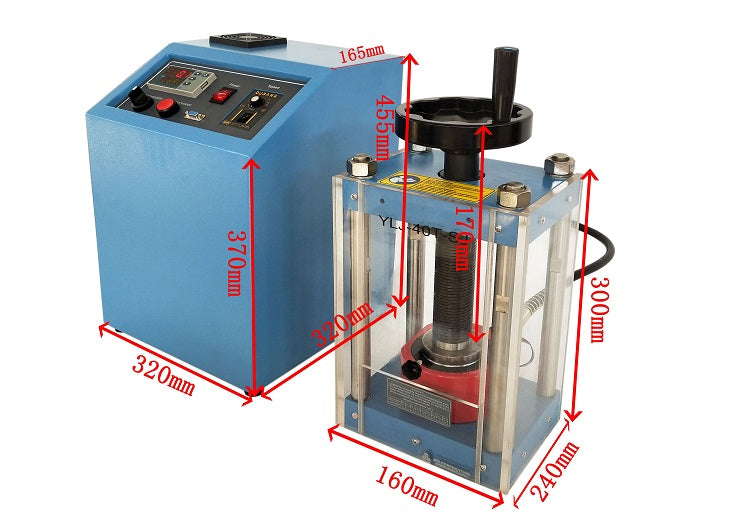 40T Electric Hydraulic Press with Optional Heating Die (250C Max) for Cold Sintering Process - YLJ-CSP-40TA