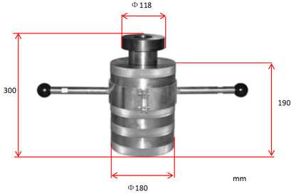 500 MPa CIP Die Set ( 30 or 50 mm ID.) for Cold Isostatic Press - CIP500-DIE