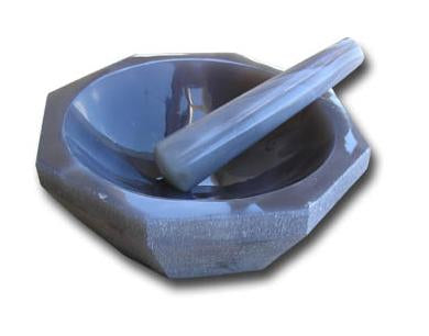 5" Hi-Quality Natural Agate Mortar and Pestle - OP-MTA-5