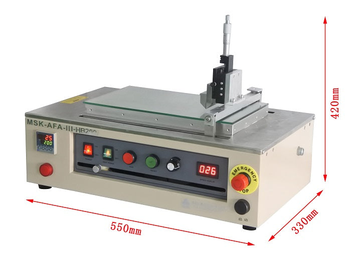 Economic Flat Slot Die Coater (optional 50 or 100mm Width) w/ Heating Vacuum Bed - MSK-AFA-III-FSC