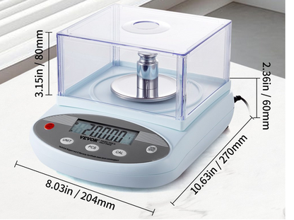 Precision Digital Balance with Wind Screen, 500g x 0.001g - Bal-05001