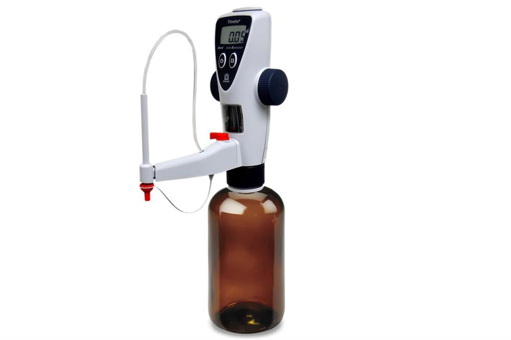 Automatic Digital Bottletop Dispenser with 32oz Glass Bottle for 0 - 50 mL Electrolyte Liquid - BD-50ML-LD