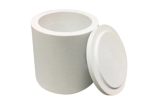 Boron Nitride Crucible with Lid: 50 O.D x 44 I.D x 37 H mm, Upto 2000C - EQ-CB-D50H37