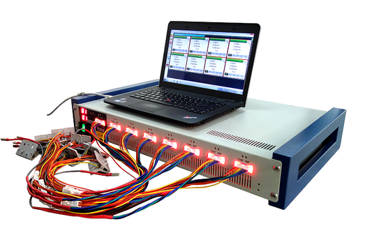 8 Chan. Battery Analyzer (10- 5000 mA, 5V) w/ Temp. & DCR Measurement & Laptop - BST8-5A-CST