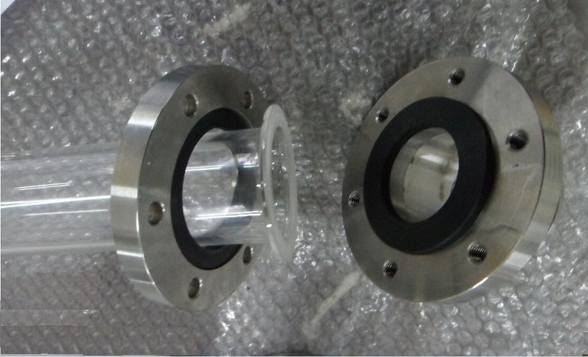 One-end Open Quartz Tube (100x94x250 mm) w/ Compression Flange for High Vacuum - CFF-100