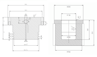 Complete CIP Die Set (110 mm ID, Max. 350 MPa Vessel) for Cold Isostatic Press - CIP110D350