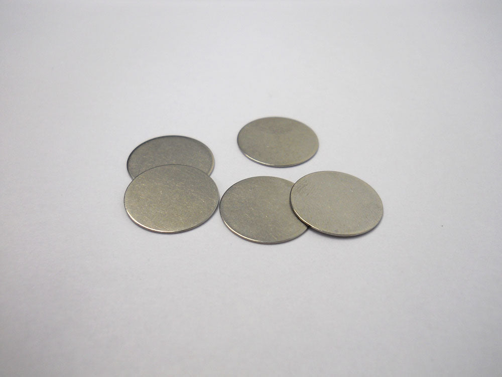 Aluminum Spacer for CR20XX Cell (15.5mm Dia. x 0.4mm) - 60 pcs/pck - EQ-CR20-Spacer-AL