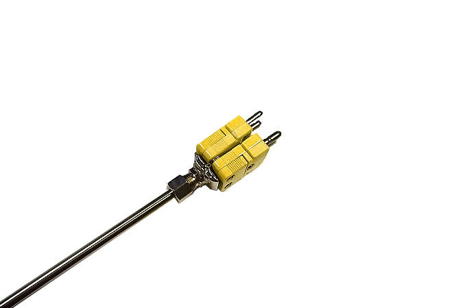 Dual Element Thermocouple: K type 12" L x 1/4" Dia - EQ-TC-K-Cali-12S-Dual-LD