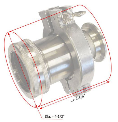 Single-side Quick Disconnect Flange for 50mm O.D. tube with Optional Accessories - FL-50KF50