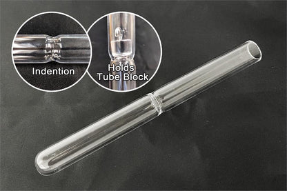 20 mm OD X 200mm L Quartz Tube with one end closed for Vacuum Ampule one end closed - QZTube-H20