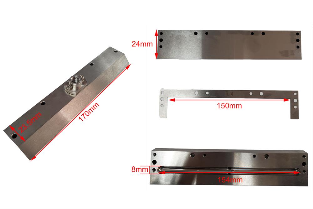 Slot Die Heads with Optional Width of 50 100, 150, 200, or 300 mm for DIY Slot Die Coater - SDH