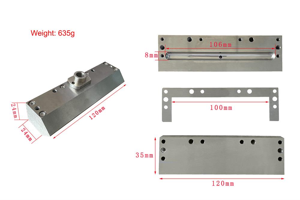 Slot Die Heads with Optional Width of 50 100, 150, 200, or 300 mm for DIY Slot Die Coater - SDH