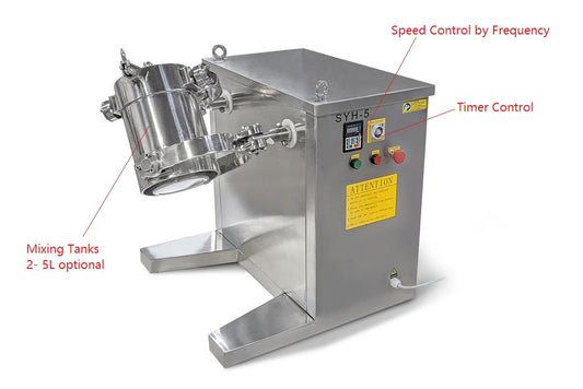 3D Shaker Mixer & Mill w/ 0.5 L -- 15L Tank for Dry Powder - EQ-SYH-5