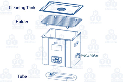 NRTL Certified 30L  Heated Ultrasonic Cleaner w/ Digital Timer (500×300×200 mm) - SK8300BT