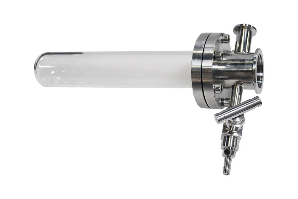 One-end Open Quartz Tube (50 ODx44 ID x 263 L mm) w/ Compression Flange for High Vacuum - EQ-CFF-50