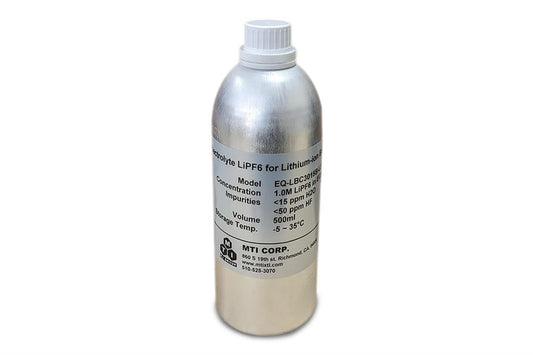 Electrolyte LiPF6 for Lithium-ion Battery, 500 mL in Aluminum Container - LBC3015B-LD