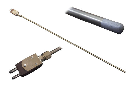 C type Thermocouple 1/4" OD x 10" L with Mo and Hafnia sheath up to 2300C - EQ-TC-C-10-LD