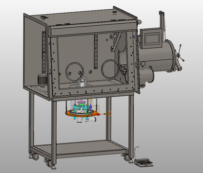 Evaporation coater in Glovebox for 4" Wafer with 3 Crucible & Temperature Control - VTC-EV3-GB