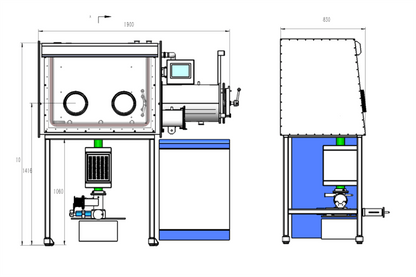 1500C Atmosphere Controlled Quenching Furnace with Glovebox - OTF-1500X-VGB