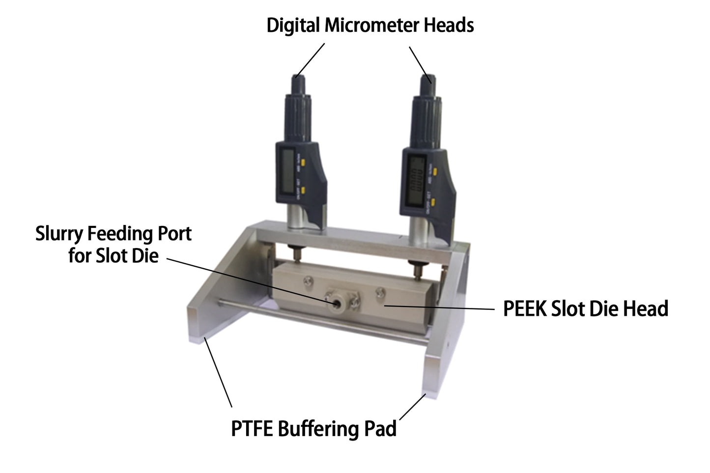 Hybrid Film Applicator: Doctor Blade (150mm) + Slot Die Heads (100mm, SS or PEEK)-HDS150D