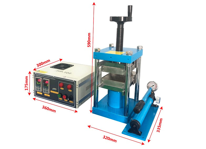 500°C or 750°C 24T Laminating Hot Press (135x135 mm) with Dual Temp. Controller-YLJ-HP100-XX