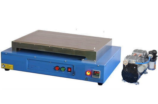 Large SS316 Heating Plate (500L x 400W, mm 200°C max) with Vacuum Chuck & Pump - HP-5040-SS