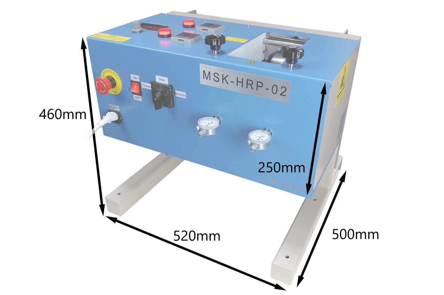 200C Max 4"W Vertical Hot Rolling Press w/ Dual Temperature Control (Ar Gas compatible) - MSK-HRP-02