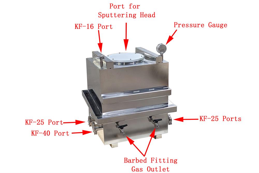 High Vacuum Chamber (18"x17" x20") with Window For DIY Sputtering coating system - HVC-SS