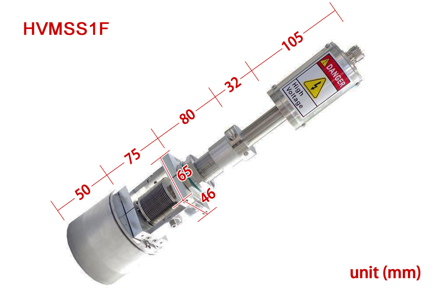 1" Magnetron Sputtering Source with Flexible Head for DIY RF & DC Sputtering Coater - HVMSS-SPC-1-LD