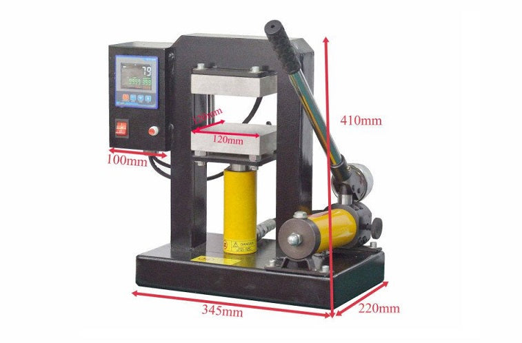 200C Max. 6T Hydraulic Lamination Hot Press (12x12 cm area) with Temp. Controller - YLJ-HP60-LD