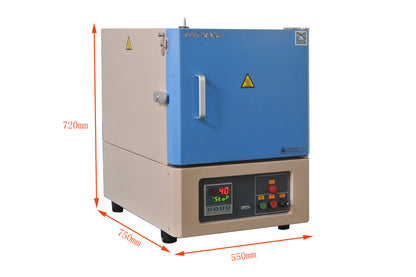 1050°C Anti-Corrosive Muffle Furnace with Ceramic Chamber (12" x 8" x 5", 7.2L) - KSL1000X