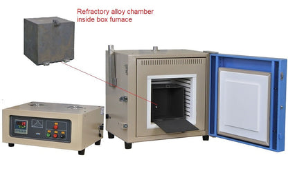 1100°C Max. Muffle Furnace (12x12x12") w/ Alloy Chamber for Debinding - KSL1200X-M-F