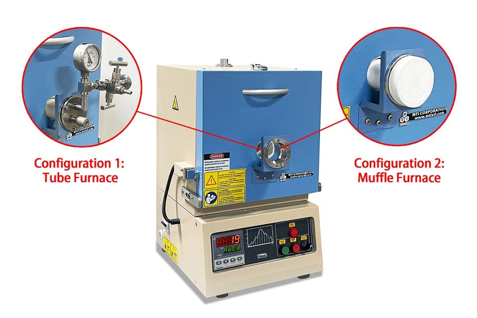 1700ºC Hybrid Furnace (1.7L Box & 1" ID Alumina Tube) with Programmable Controller - KSL-1700X-S-H