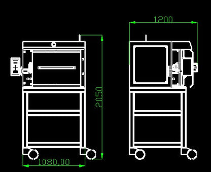 5 Side Heating Atmosphere Controlled Muffle Furnace (1200°C - 16"x16"x 16" 64 L) - KSL-1200X-AC-5S