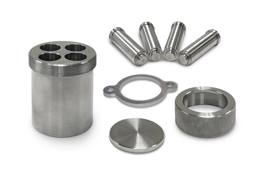 High Throughput 4 Milling Cavities (9ml Each) Stainless Steel Mixing Jar for MSKSFM3 Miller - MJ3S10