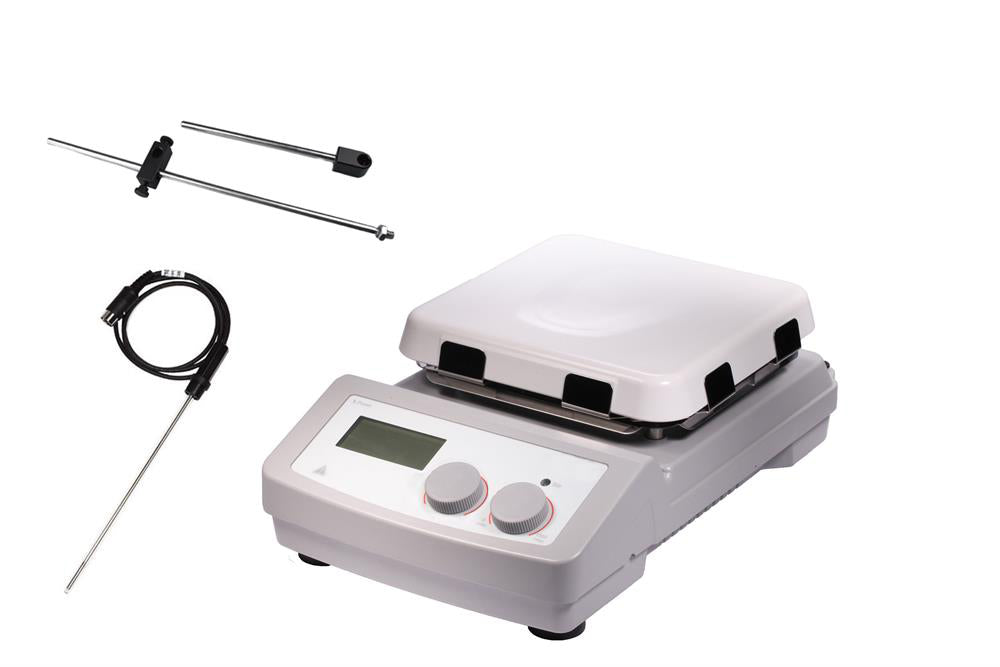 Stirring Hot Plate w/ Temperature Probe, 7x7" Ceramic Plate Max. 550C -MS7-H550-Pro-LD