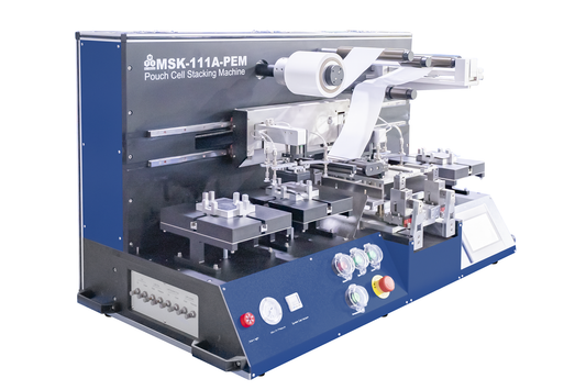 Large Automatic Pouch Cell Stacking Machine with Hybrid Stacking Modes (Max.200 mm L x 150 mm W), Glovebox Compatible - MSK-111A-PEM