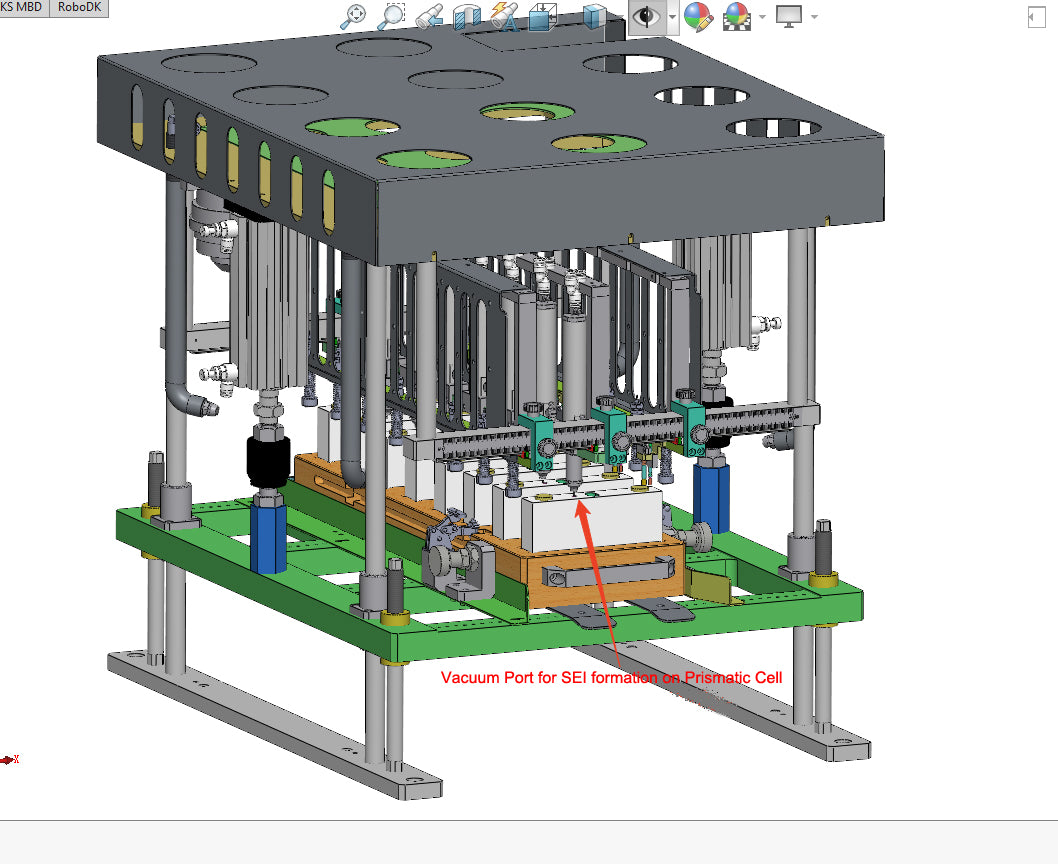 8-Channel Vacuum SEI Formation Machine for Prismatic Cells - MSK