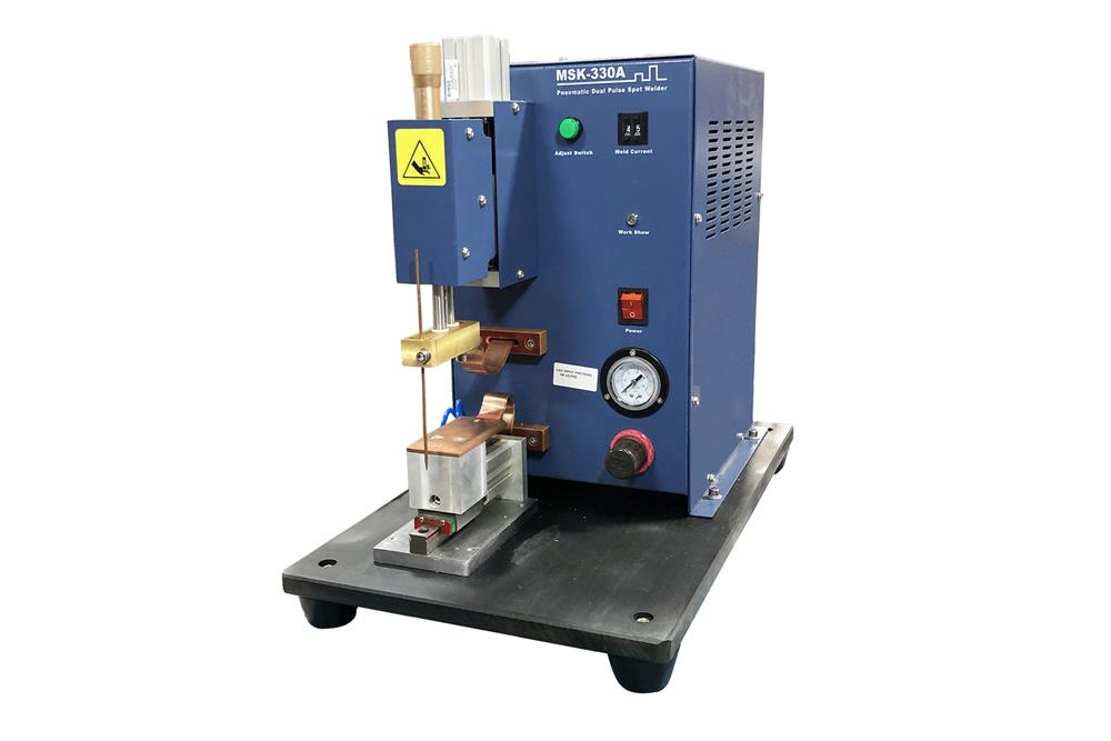 Single Point Pneumatic Spot Welder for Welding Bottom Tap of Cylinder Cell - MSK-330A