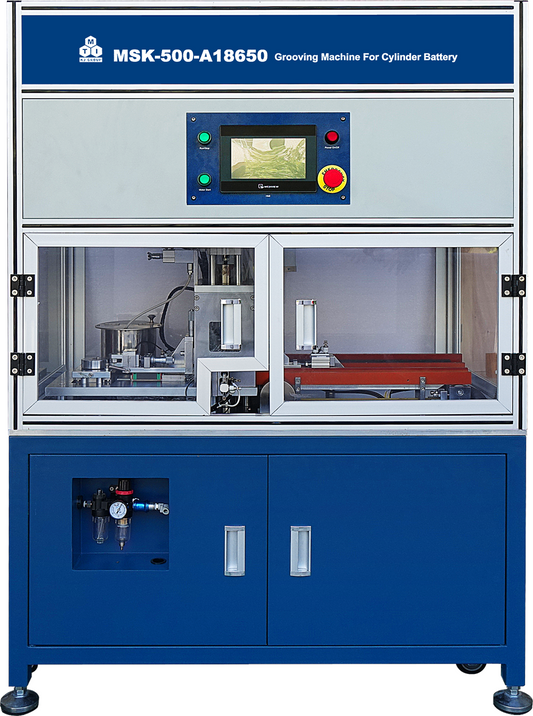 Floor-stand Auto Grooving Machine for Batch Processing of Cylindrical Battery Casings - MSK-500-AR18650