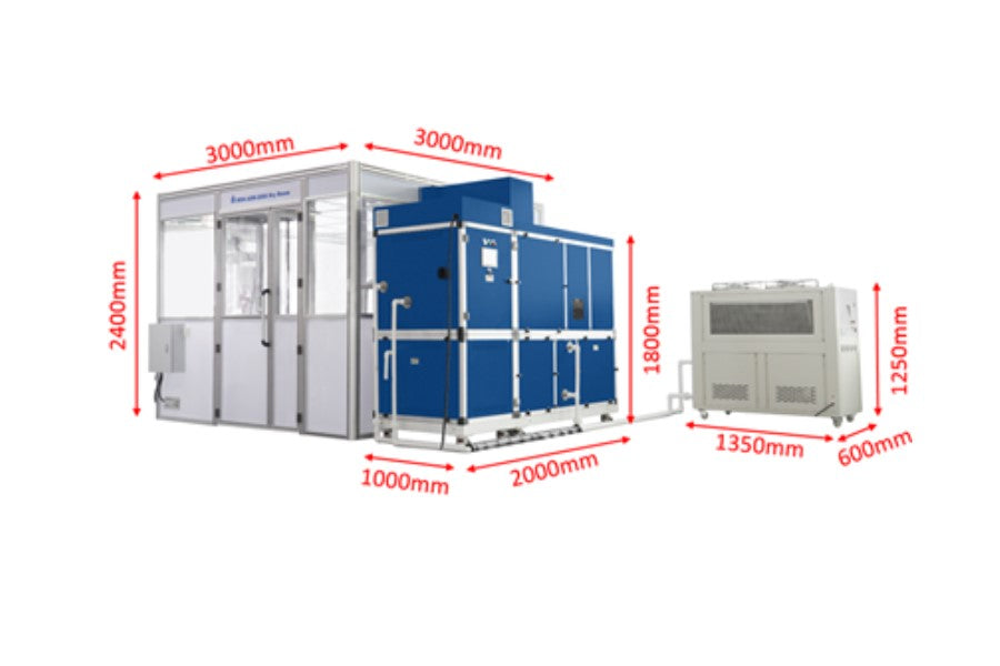 Movable Small Dry Room (100 SF) With Self-Cleaning Tunnel-MSK-ADR-1500EP40-LD