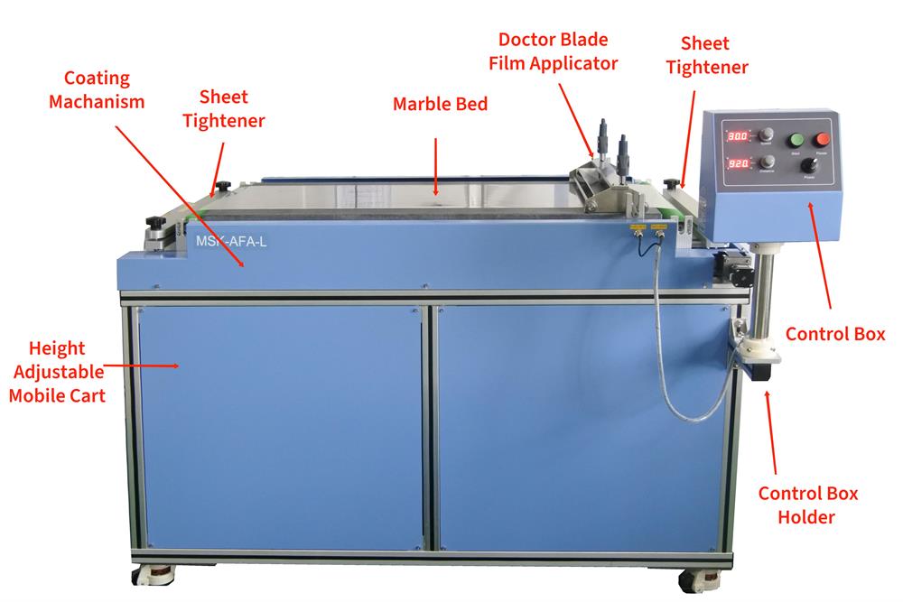 Tape Casting Machine with 22"W x 44"L Marble Bed with 500mm Film Applicator- MSK-AFA-L