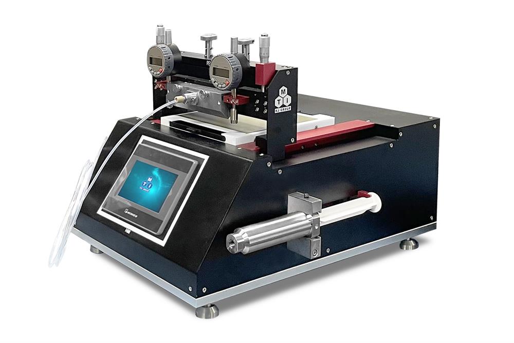 Precision Slot Die Sheet Coater w/ Heating Vacuum Chuck & Syringe Pump (4" Width & 120°C Max.) - MSK-AFA-PD100