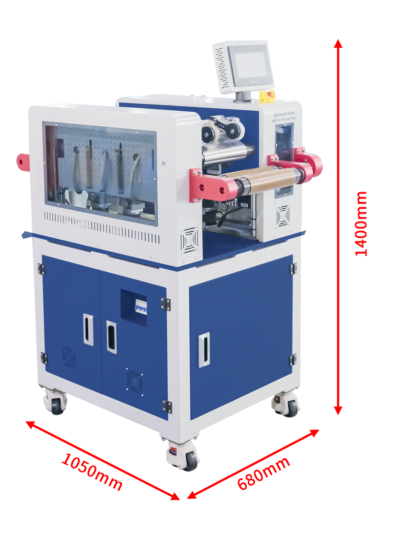 R2R Hot Rolling Press with Asynchronous Speed for Dry Electrode Fabrication (Max. 200mm W, 8T, 200 °C) - MSK-BPC-DF200