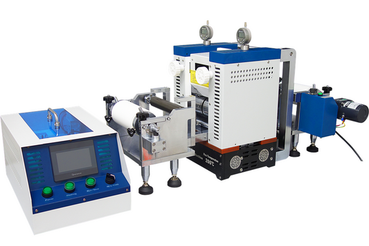 Roll-to-Roll Gap-Controlled Hot Rolling Press (6" W x 4"Dia., Max. 200℃), Glovebox Compatible - MSK-H2150-E-R2R